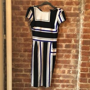 Clean out Sale! - Blue Striped Work Dress